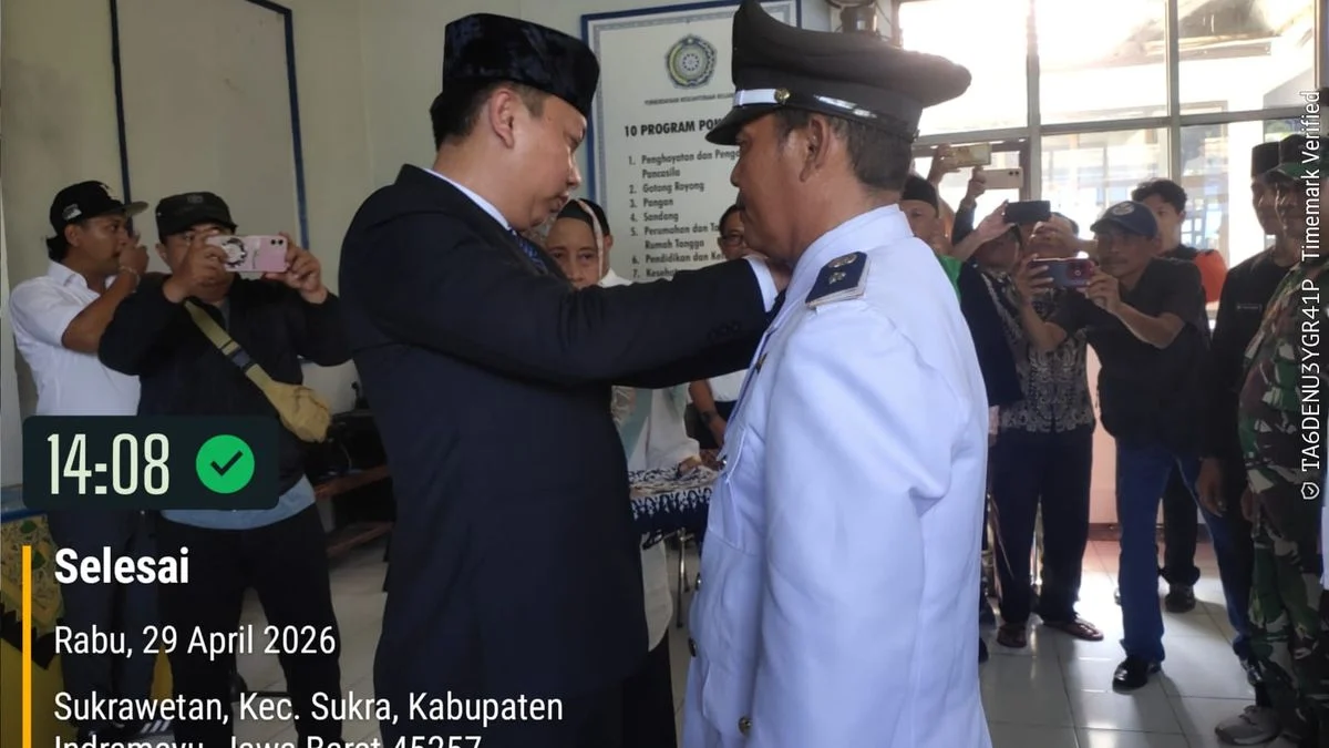 Babinsa Mengawal Pelantikan Kuwu Pengganti Antar Waktu Ujunggebang, Pastikan Kelancaran dan Kekhidmatan