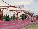 Tiang Tribun Sport Center Indramayu Hampir Patah, Atap Lepas, Pengunjung Diminta Waspada