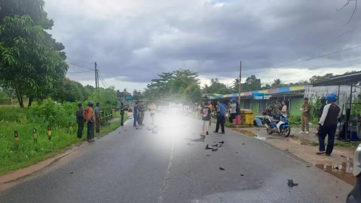 Fortuner WNA Tiongkok Melanggar Jalur dan Menabrak Prajurit TNI AL Hingga Meninggal