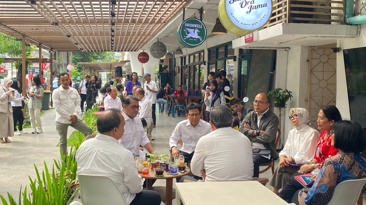 Menko PM, Menteri UMKM, dan Menteri Ekraf Rapat Bersama di M Bloc Space