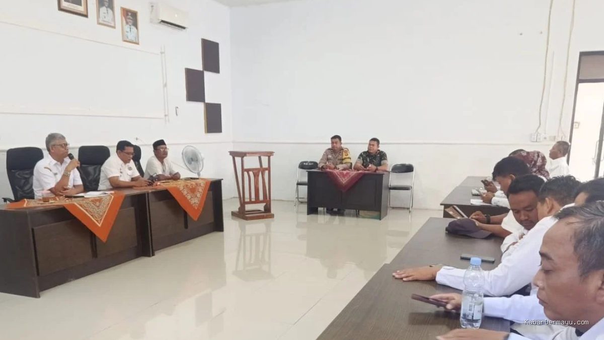 Rapat Koordinasi HUT RI ke-81: Sinergi Muspika Anjatan dan Koramil 1614