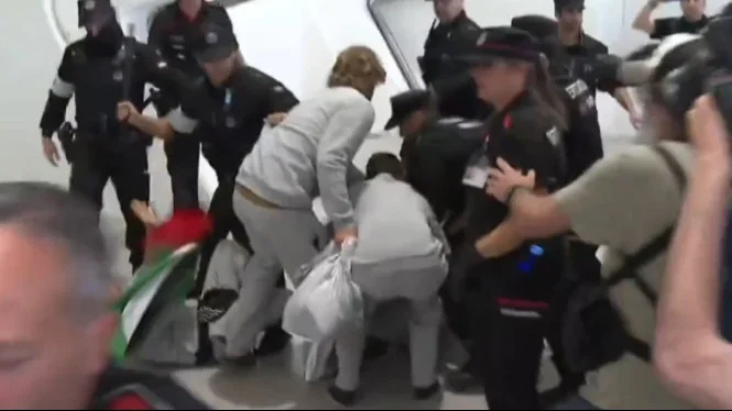 Aktivis Flotilla Sumud Global Diserang Polisi Spanyol di Bilbao