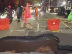 Amblesnya Jalan Lenteng Agung Akibat Gorong-gorong Rusak