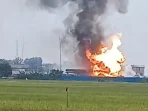 Api Diduga Berkobar di Pertamina Indramayu Terekam Kamera