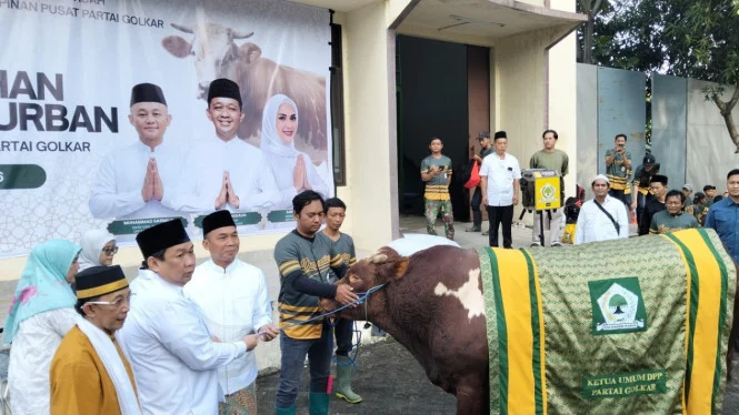 Bahlil Sumbang Sapi Kurban 1,3 Ton untuk Pesantren dan Warga