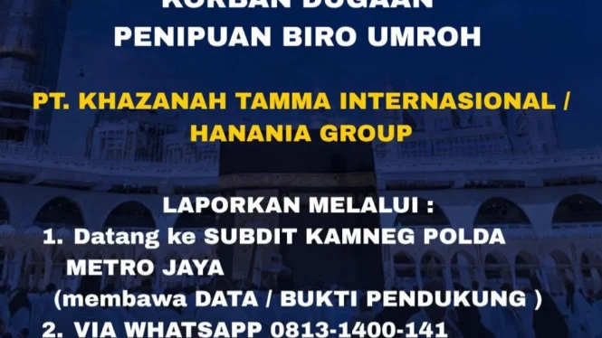 Direktur Utama Hanania Travel Jadi Tersangka dan Ditahan Polda Metro Terkait Dugaan Penipuan Umrah