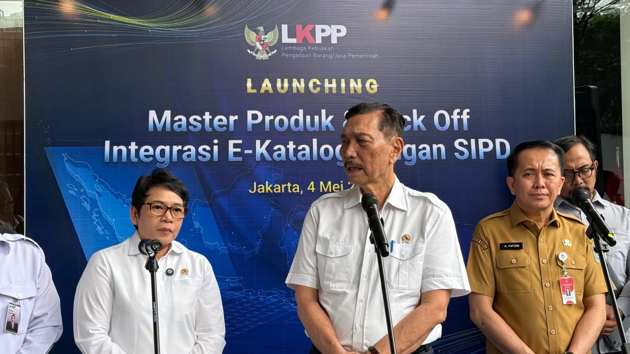 Dorong Belanja Pemerintah Berkualitas, Luhut dan LKPP Luncurkan Master Produk dan Integrasi SIPD RI
