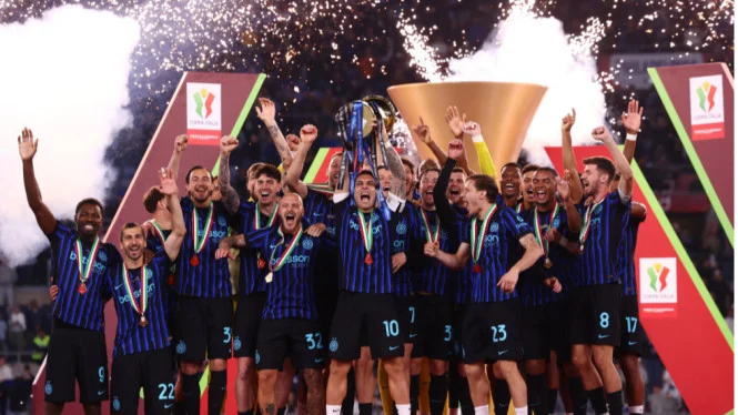 Inter Milan Sabet Gelar Ganda: Kalahkan Lazio 2-0 di Final Coppa Italia