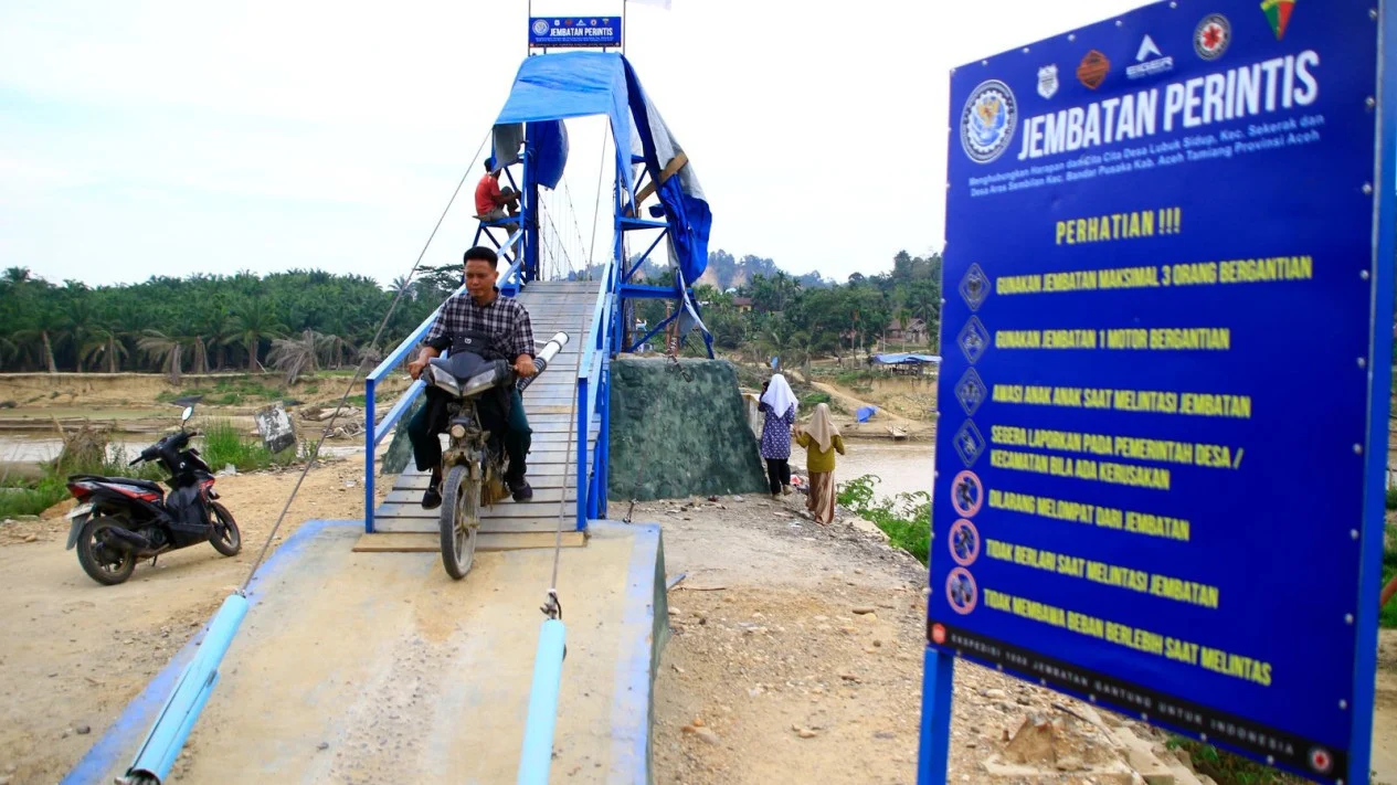 Jembatan Gantung Lubuk Sidup: Kembalikan Akses Ekonomi dan Pergerakan Warga di Aceh Tamiang