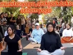 Jokowi Ikut Yoga Bersama Warga di Depan Rumah