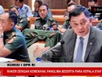 Menhan dan Panglima TNI Bahas Pasukan Perdamaian dengan Komisi I DPR