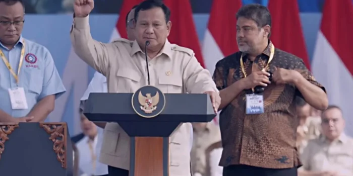 Prabowo: Saya Berjuang Mati-matian Demi Bangsa Ini di Hadapan Buruh