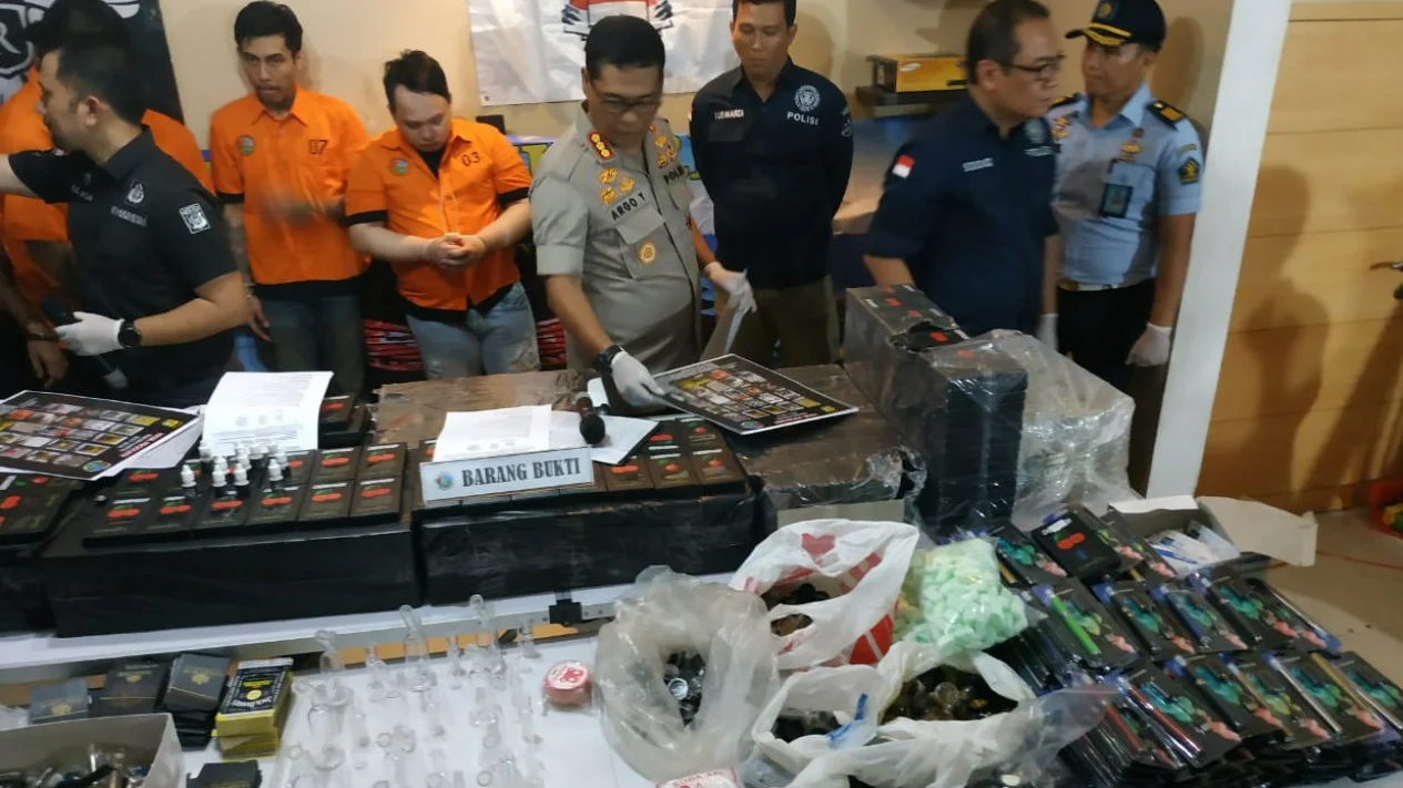Ratusan Cartridge Vape Mengandung Etomidate Diamankan Polda Metro Jaya