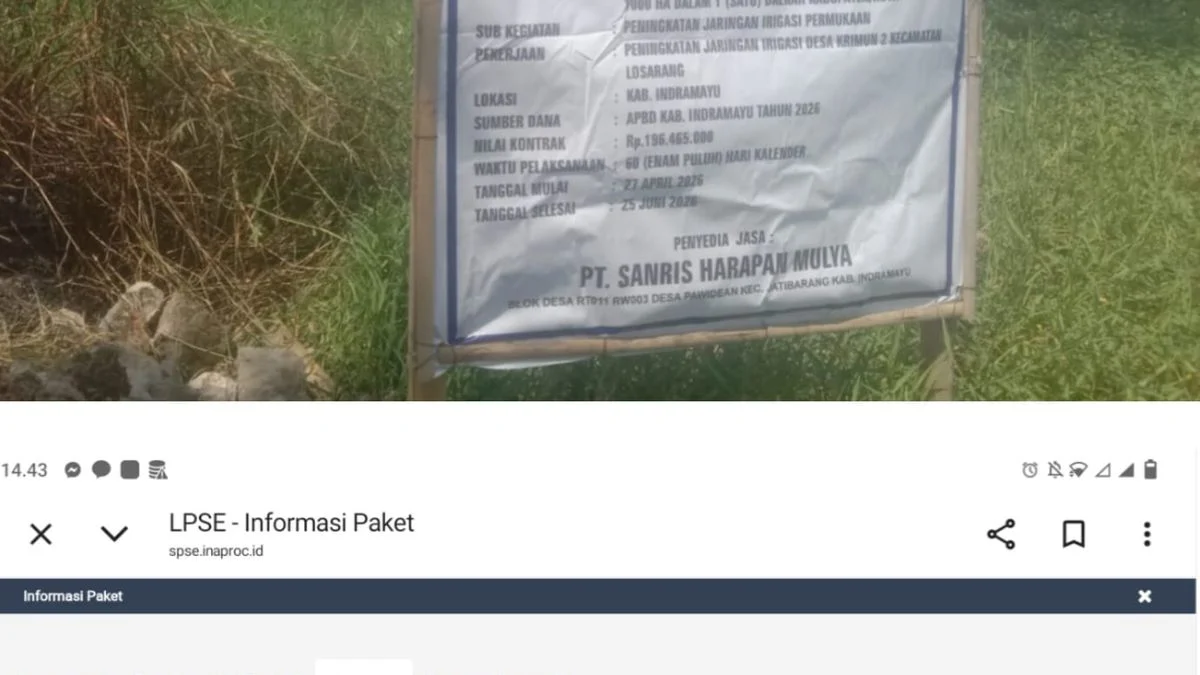 Data LPSE vs Papan Proyek Irdes 2 Krimun Indramayu: Perbedaan Jadi Sorotan