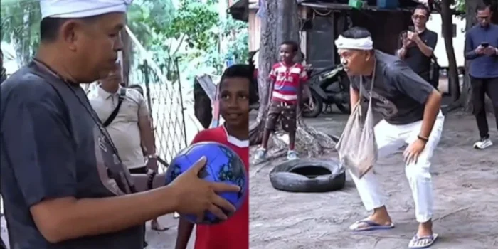 Dedi Mulyadi Beraksi Sebagai Kiper, Tantang Anak Papua Cetak Gol dengan Imbalan Rp200 Ribu