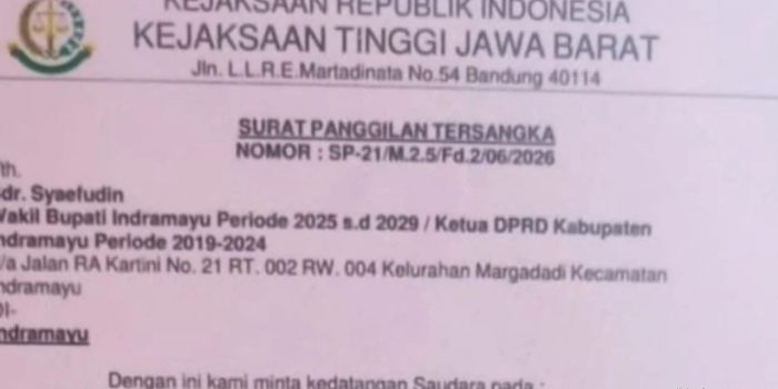 Dugaan Tunjangan DPRD Indramayu Memanas, Surat Tersangka Beredar
