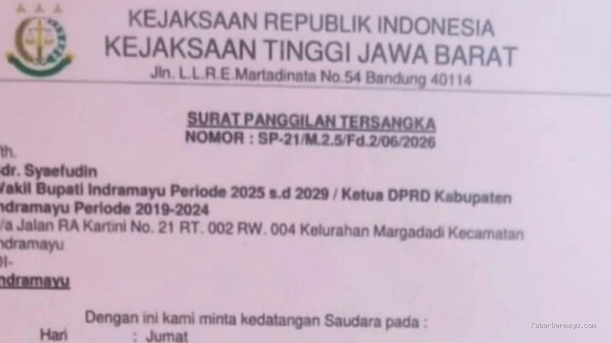 Dugaan Tunjangan DPRD Indramayu Memanas, Surat Tersangka Beredar