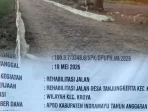 LSM Harimau: Dugaan Curang Proyek Rabat Beton Tanjungkerta Indramayu