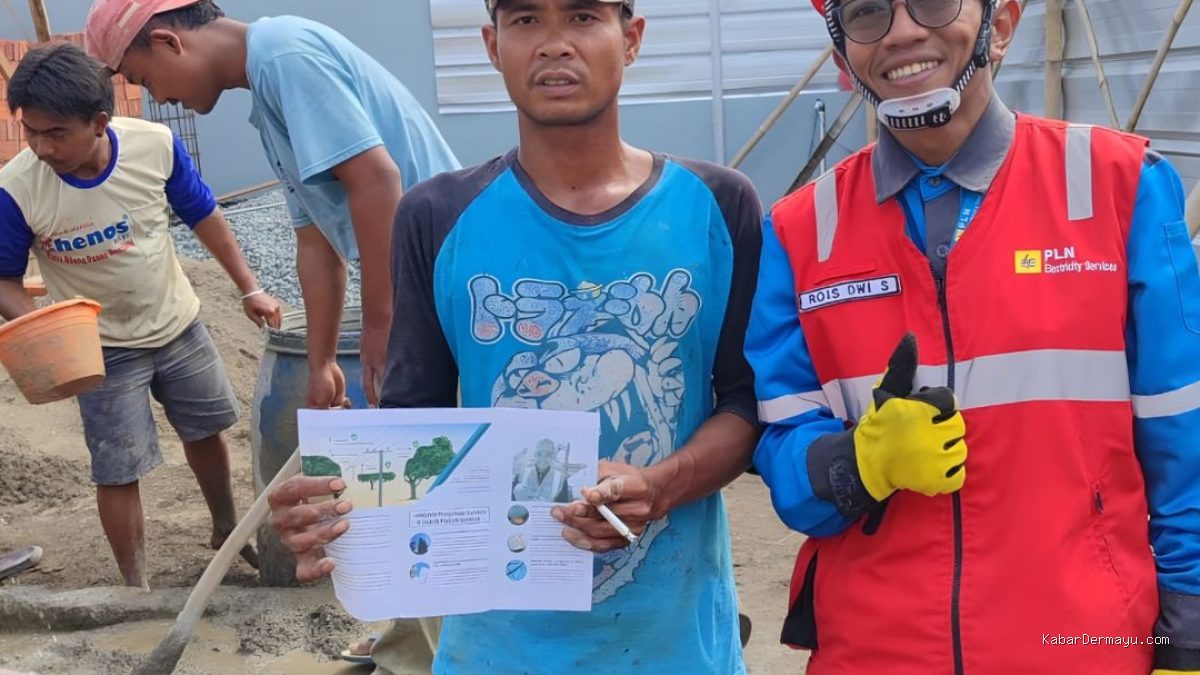 PLN UP3 Indramayu: Sosialisasi K3 Cegah Bahaya Listrik Dekat Konstruksi