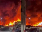 Saksi Mata Kebakaran Besar di Pasar Jiung Kemayoran, Api Meluas ke Rumah Warga