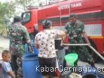 Kemarau Indramayu Makin Parah, TNI dan BPBD Bantu Warga Krangkeng