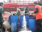 Kodim Indramayu dan BPBD Salurkan 10 Ribu Liter Air di Krangkeng