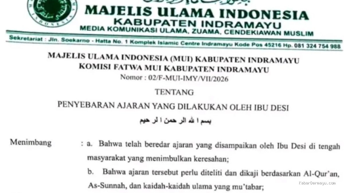 MUI Indramayu Nyatakan Ajaran Islam 4S Menyimpang, Segera Dihentikan