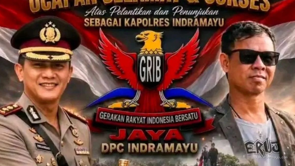 Suwanto Ketua GRIB Jaya Ucapkan Selamat pada Kapolres Indramayu AKBP Prianggo Malau
