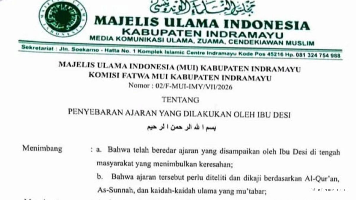 MUI Indramayu: Ajaran 'Ibu Desi' Resmi Dinyatakan Sesat dan Menyimpang