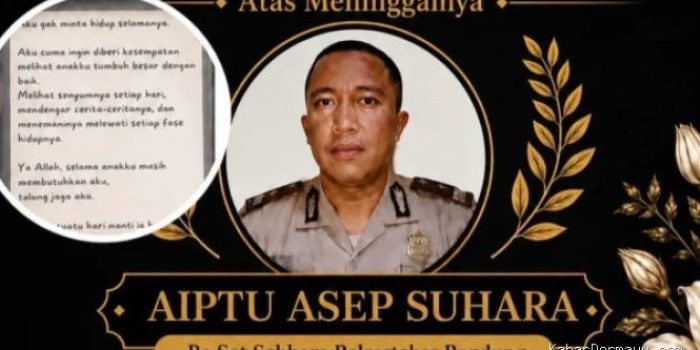 Pesan Terakhir Aiptu Asep Suhara Sebelum Jadi Korban Tabrak Lari Bikin Haru