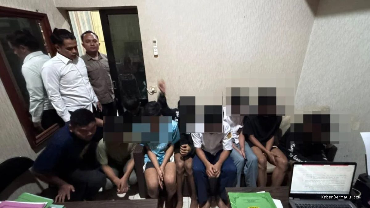 Viral Video Berandal Motor Serang Warga di Indramayu, 9 Pelaku Diciduk