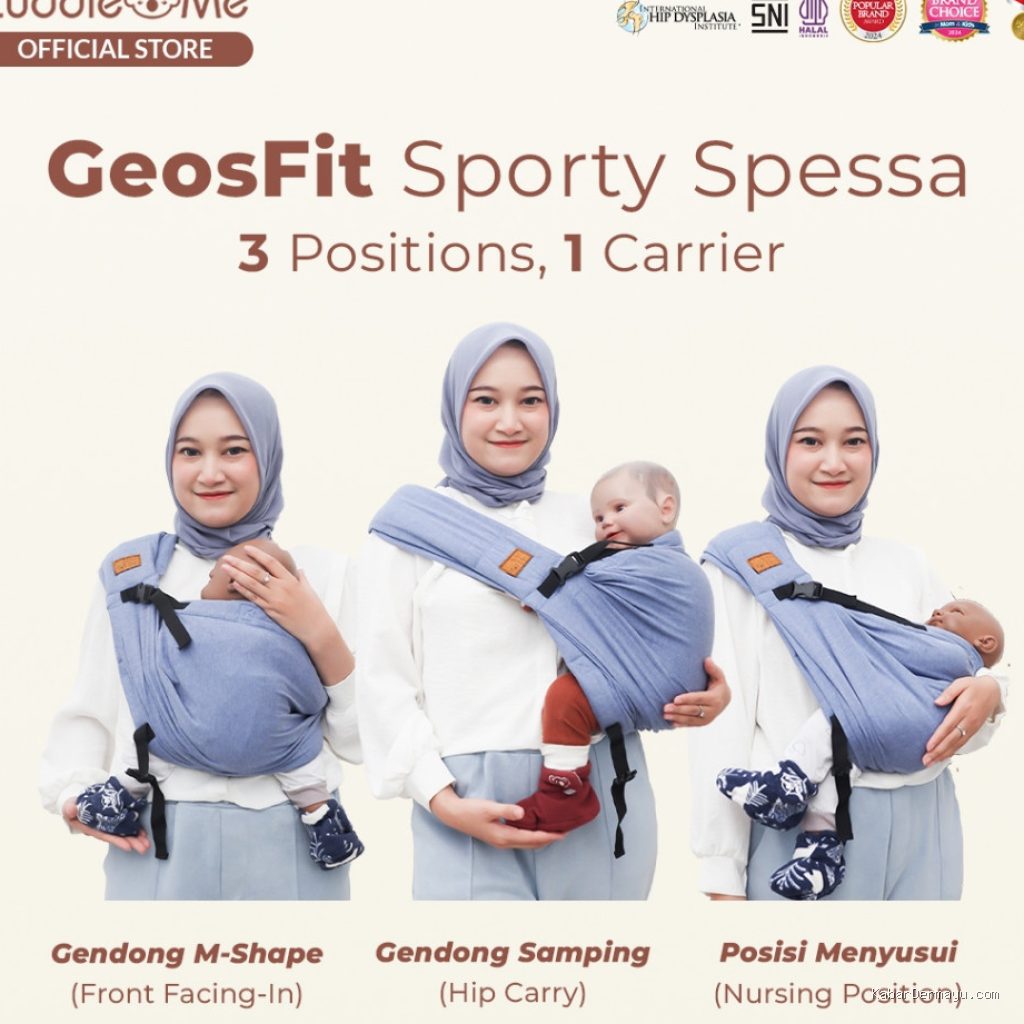 Photo by shopee.co.id - Panduan Menggendong Bayi Posisi Depan dengan Gendongan Kaos Geos