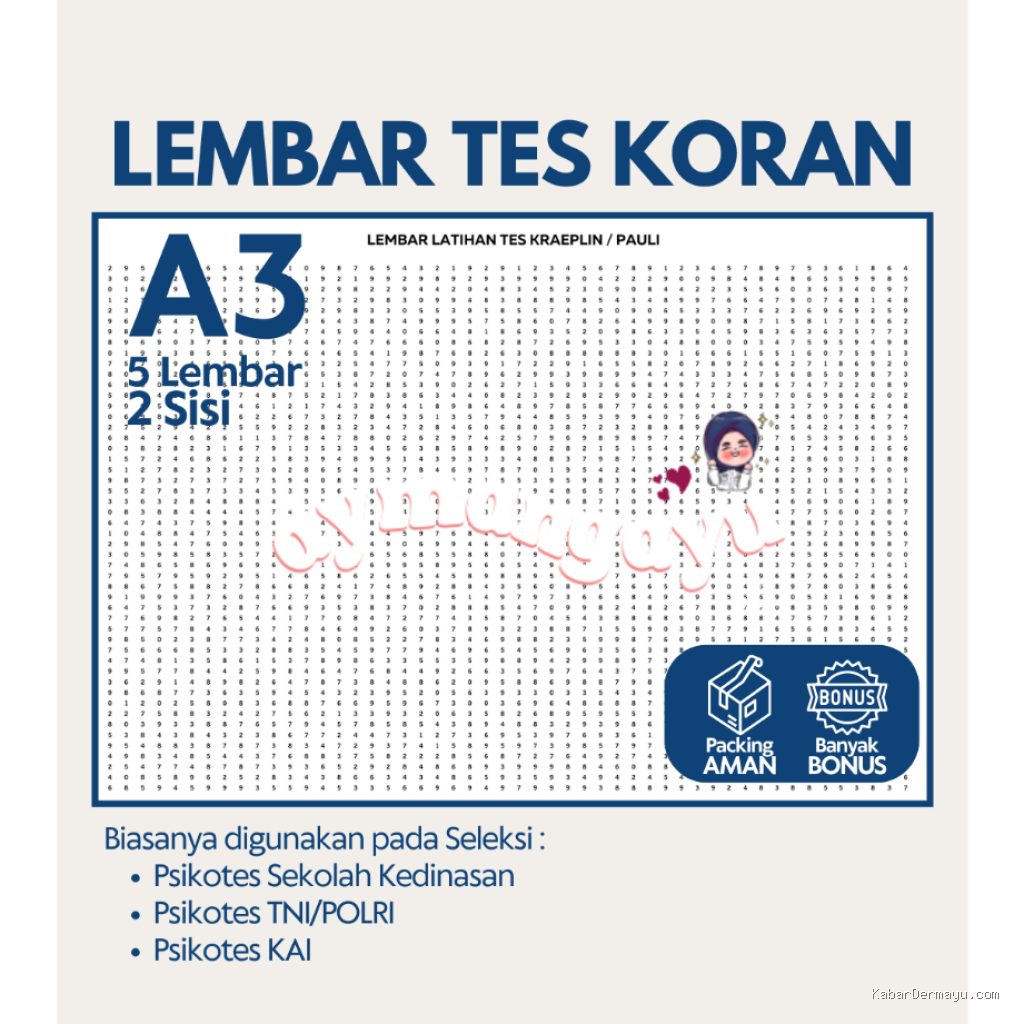 Photo by shopee.co.id - Bocoran Tes Ketelitian Menghitung Huruf Tertentu di Lembar Kertas Luas