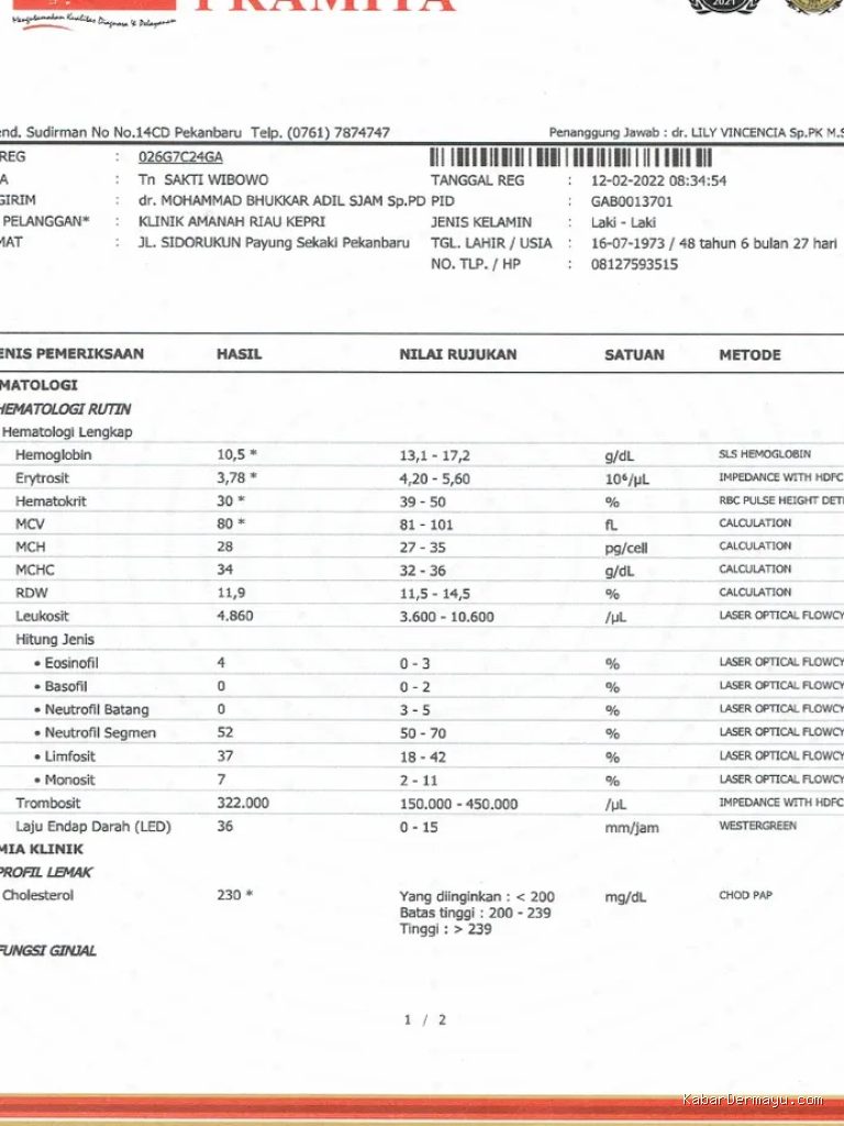Photo by scribd.com - Penyebab SGOT dan SGPT Hati Melonjak Tinggi di Lembar Hasil Laboratorium