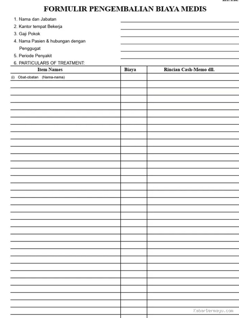 Photo by id.scribd.com - Trik Mengisi Formulir Riwayat Kesehatan Sebelum Masuk Ruang Dokter MCU